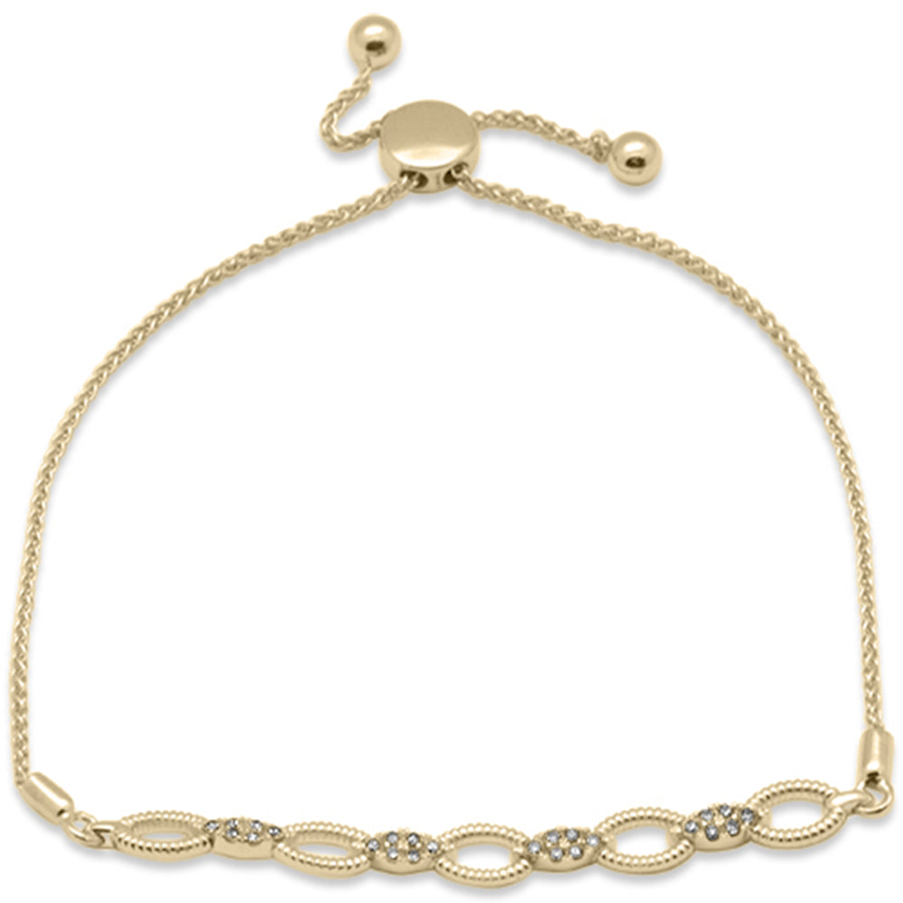 ''SPECIAL! .25ct G SI 14K Yellow Gold Diamond Marquee Shaped Adjustable Link BRACELET''