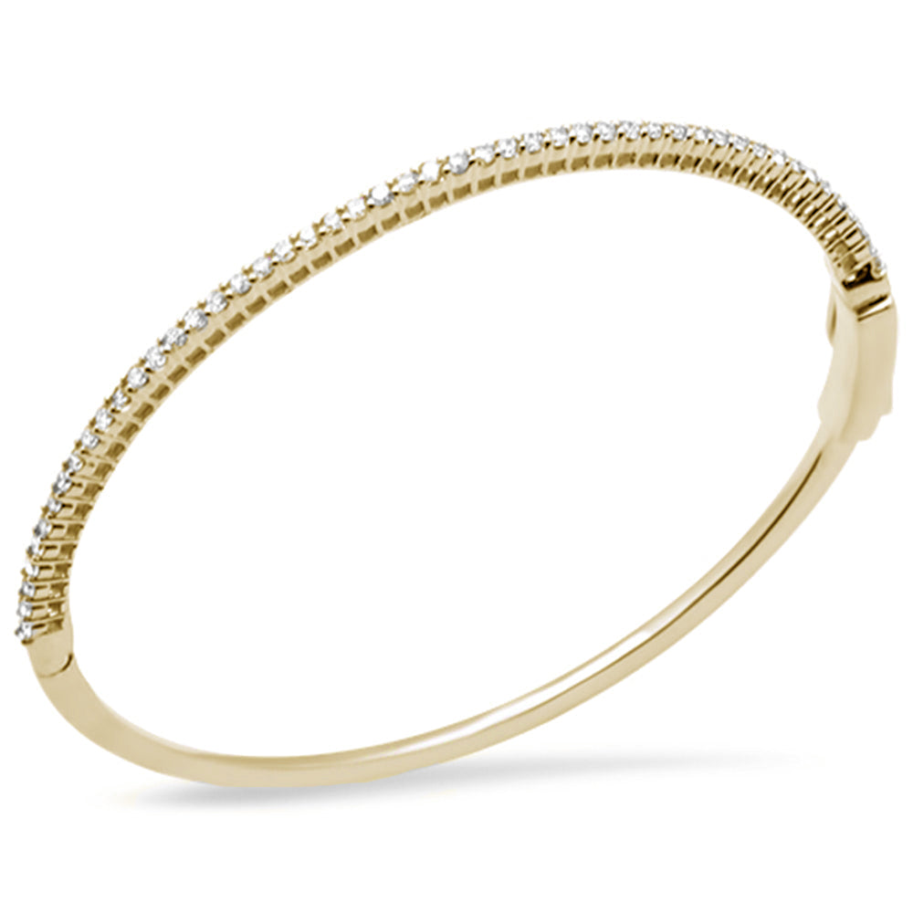 ''SPECIAL! .94ct G SI 14K Yellow GOLD Diamond Bangle Bracelet''
