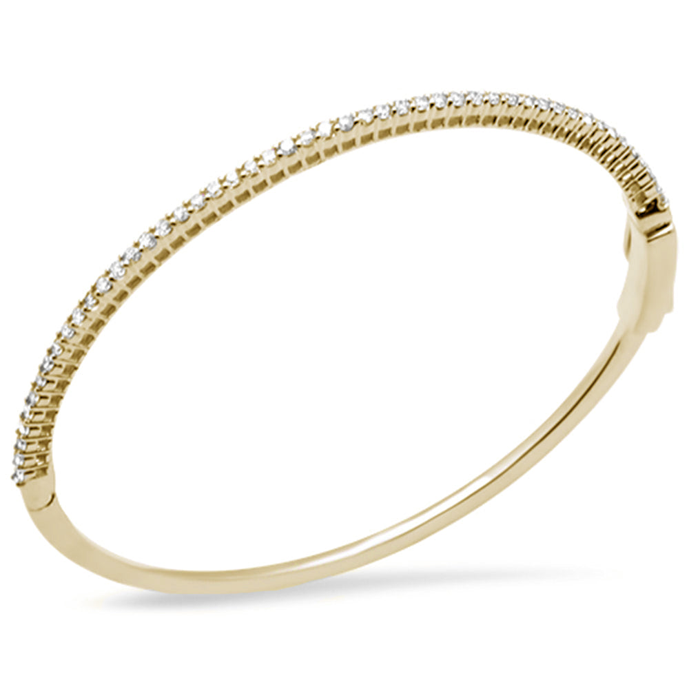 ''SPECIAL! .94ct G SI 14K Yellow Gold DIAMOND Bangle Bracelet''