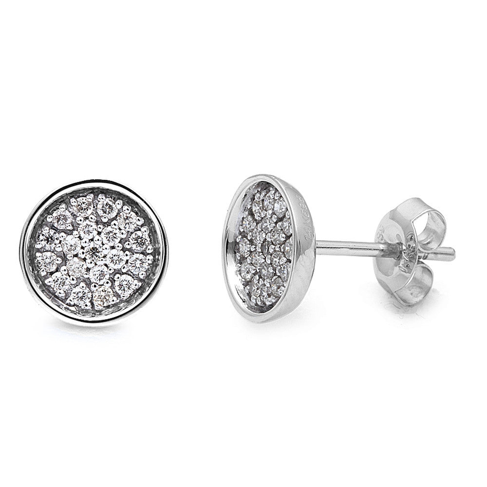 ''SPECIAL! .25ct Round DIAMOND Stud Earrings 14kt White gold''