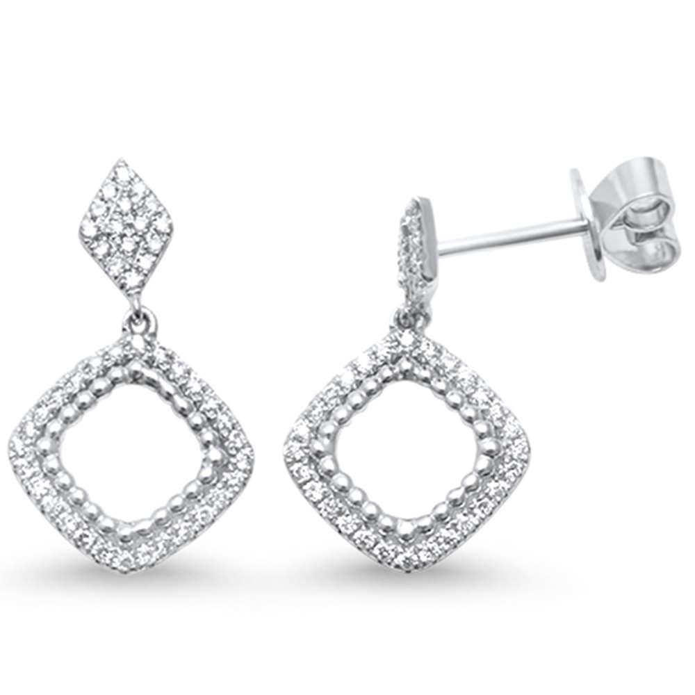 ''SPECIAL! .26ct G SI 14kt White Gold Modern Trendy Drop DANGLE Diamond Stud Earrings''