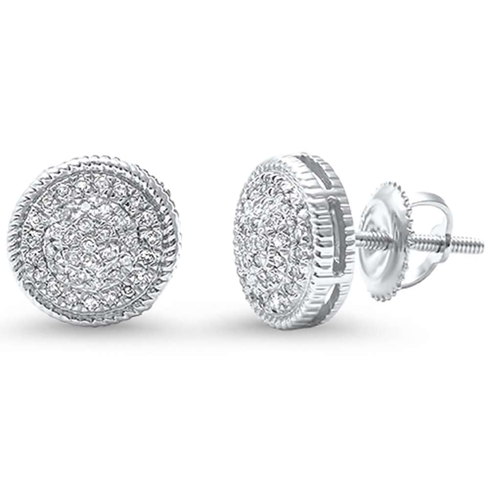 .17ct 14kt White Gold Round Diamond Stud EARRINGS