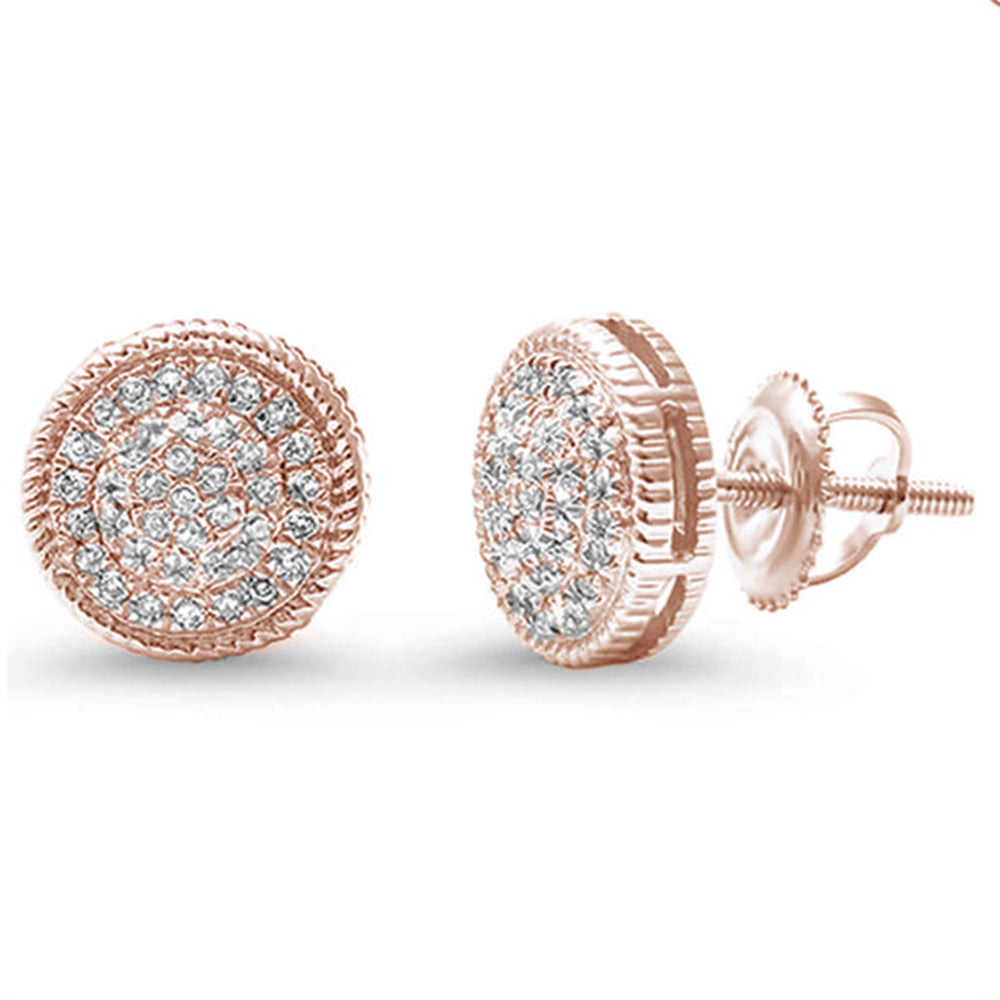 .17ct 14kt Rose GOLD Round Diamond Stud Earrings