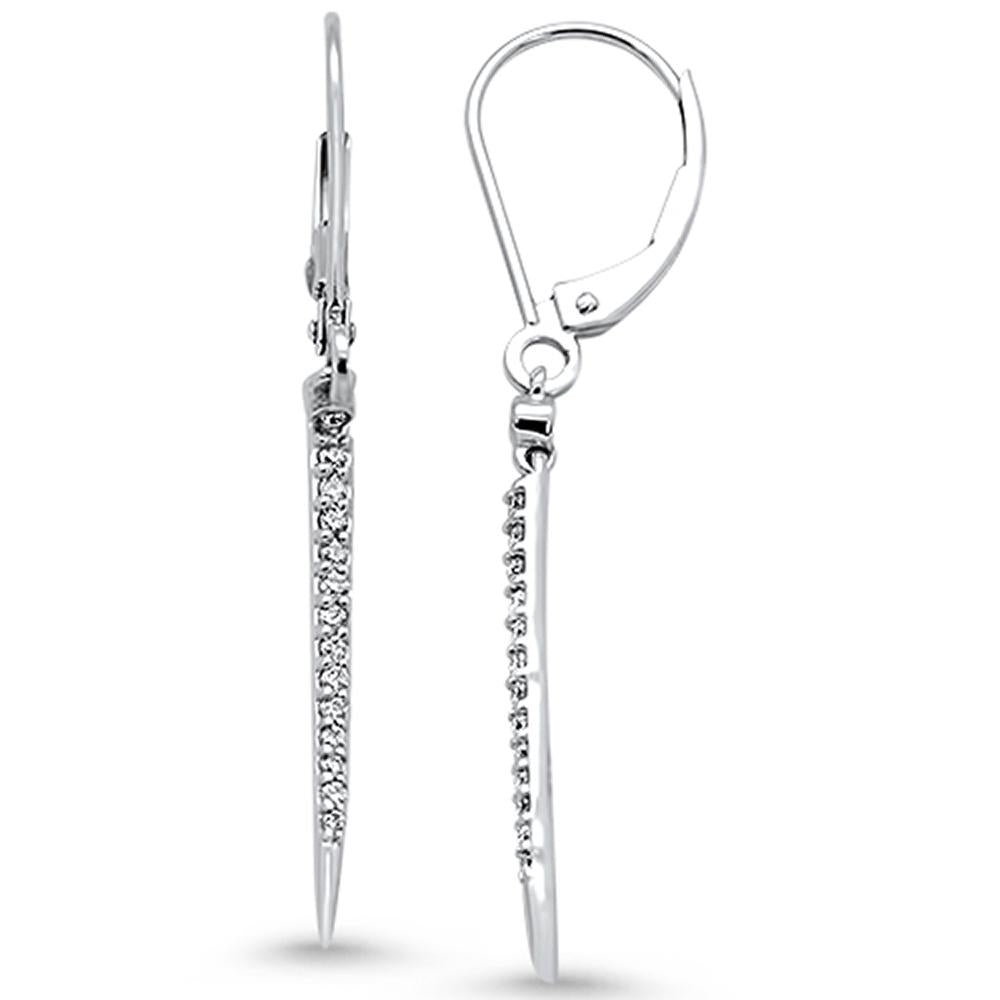 .17ct 14k White Gold Diamond Drop EARRINGS