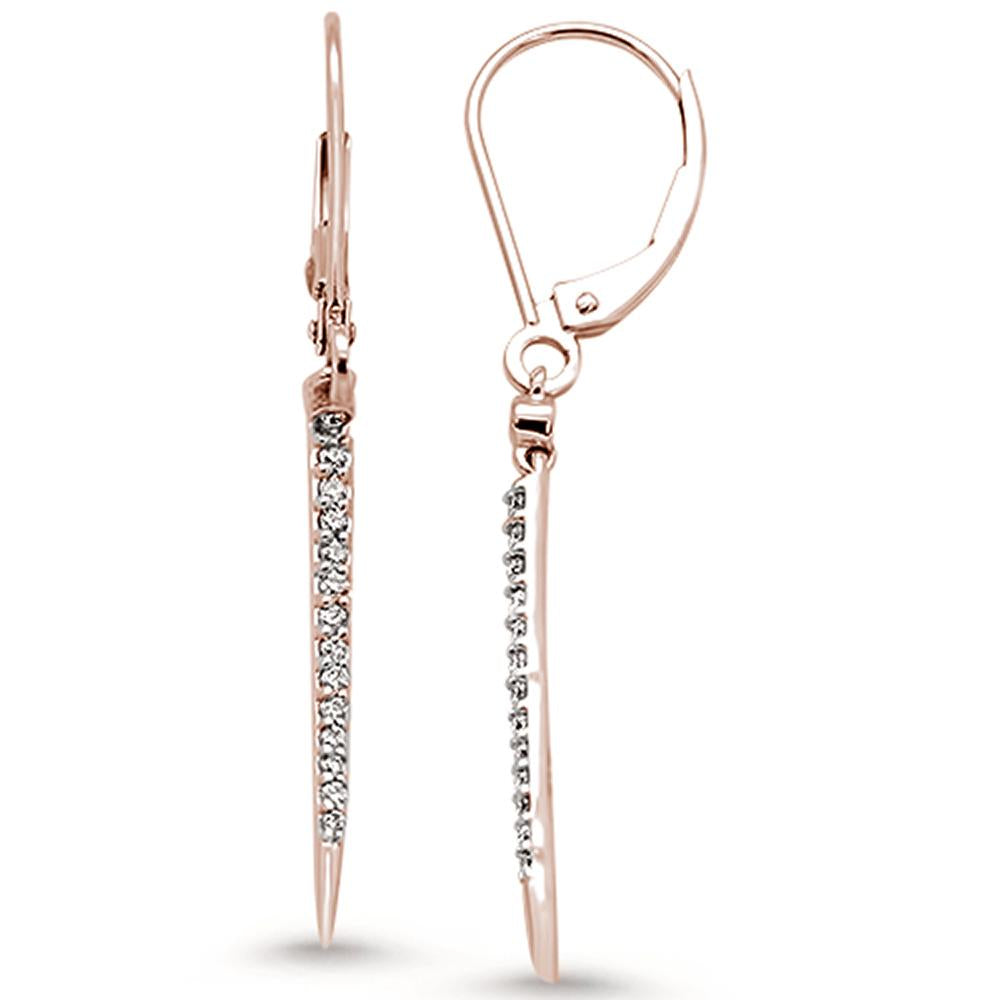 .17ct 14k Rose Gold Diamond Drop EARRINGS