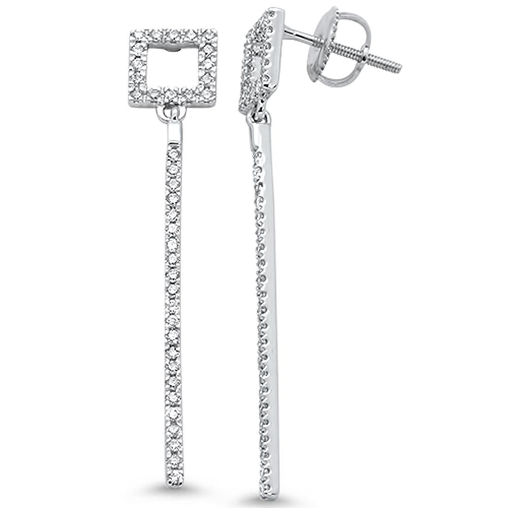 ''SPECIAL! .37ct 14k White GOLD Diamond Drop Dangle Earrings''