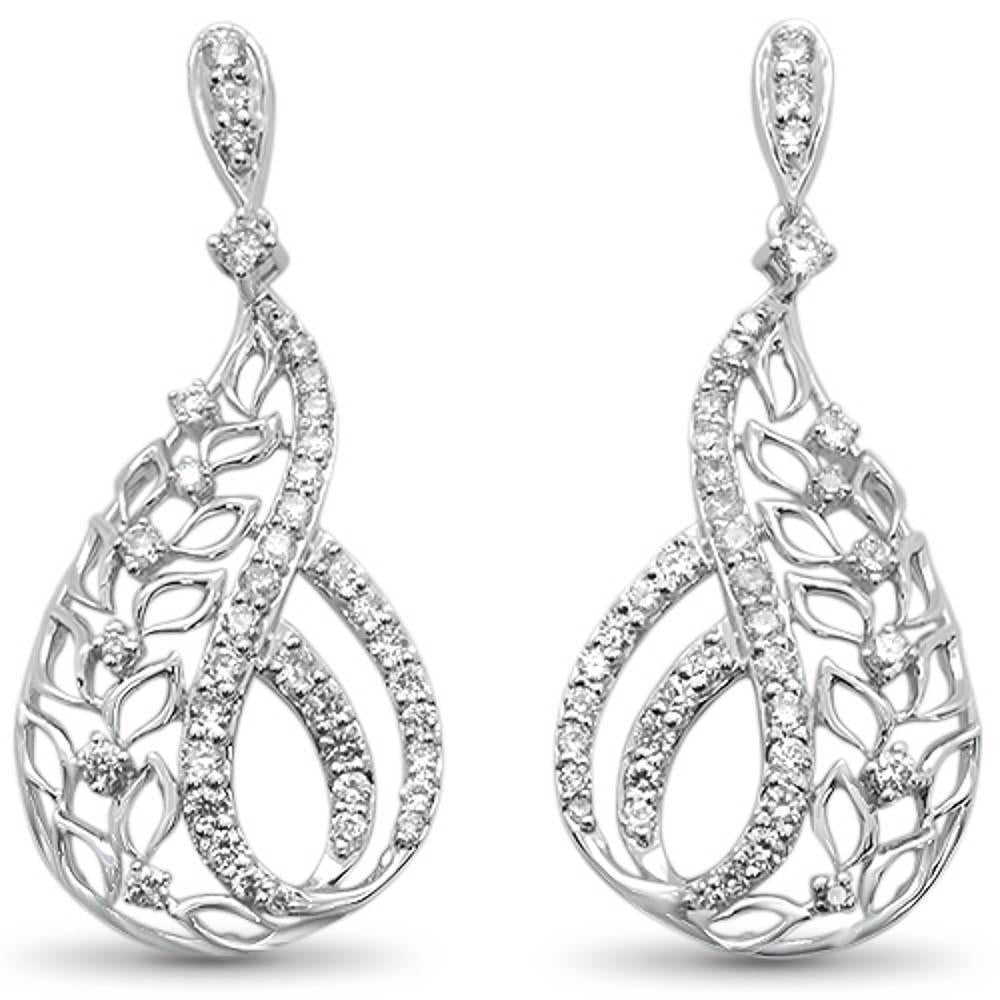 ''SPECIAL!1.03ct G SI 14k White GOLD Antique Drop Dangle Diamond Earrings''