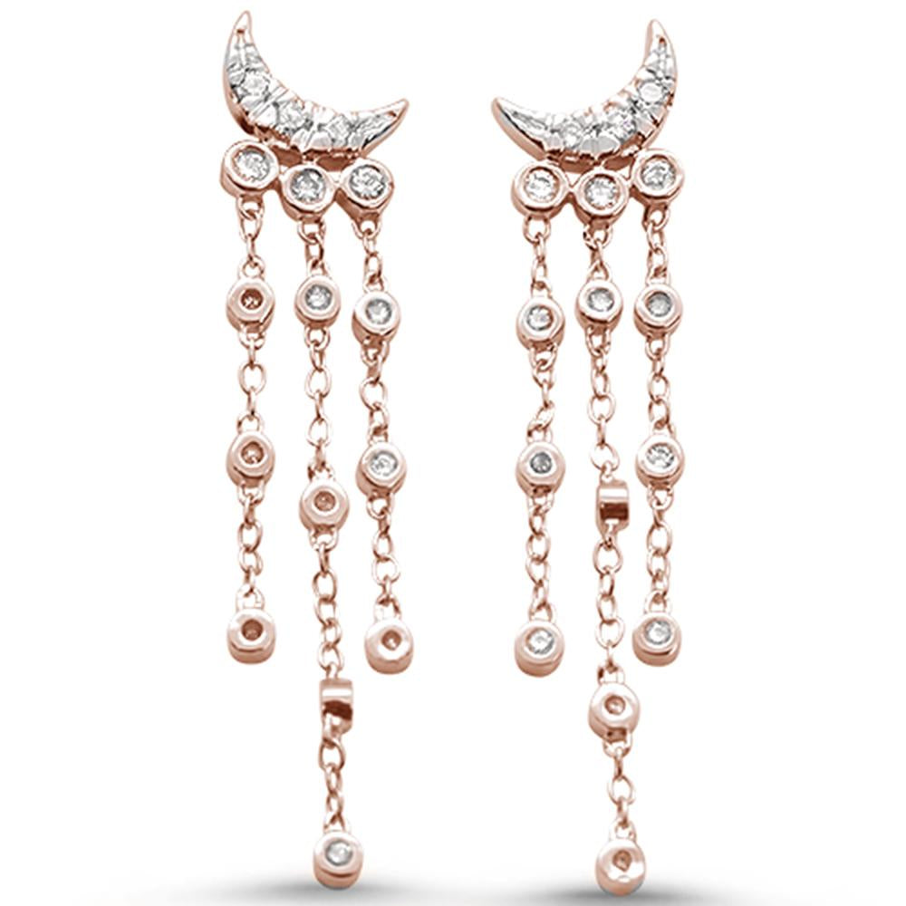 .33cts 14k Rose Gold Diamond Drop DANGLE Chandelier Earrings