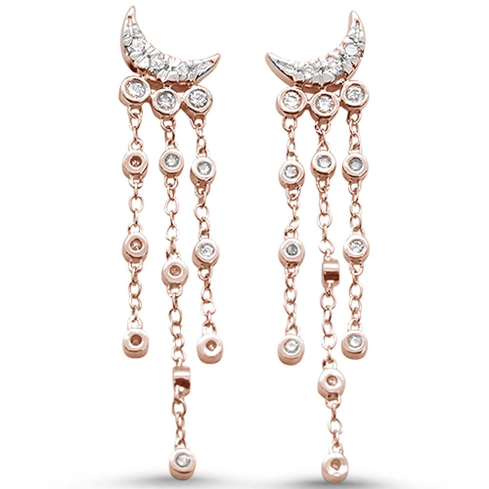 .33cts 14k Rose GOLD Diamond Drop Dangle Chandelier Earrings