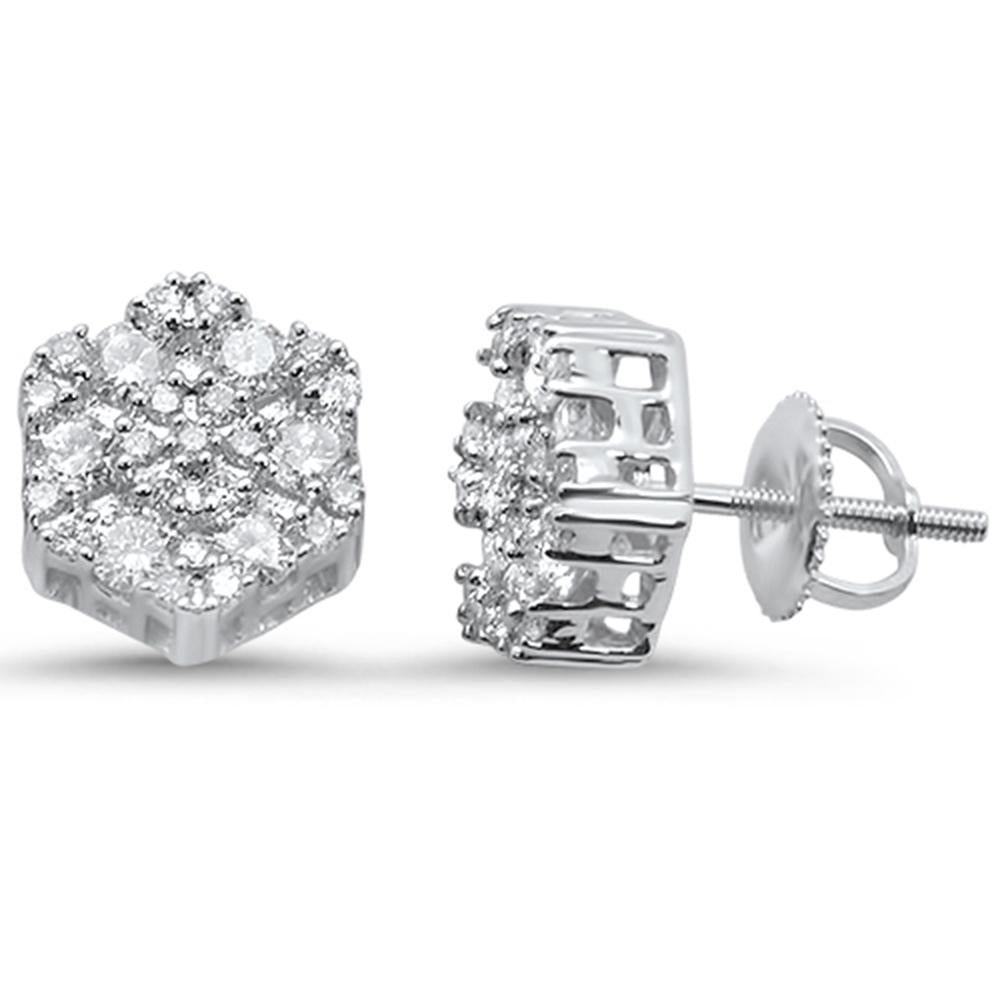 ''SPECIAL!.98ct 10k White Gold Round Diamond Stud EARRINGS''