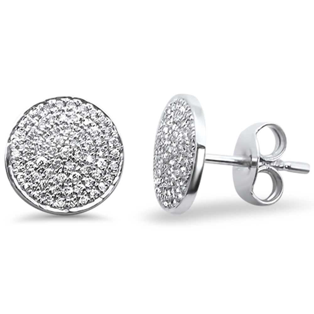 DIAMOND CLOSEOUT!  .22ct 14kt White Gold Micro Pave DIAMOND Earrings