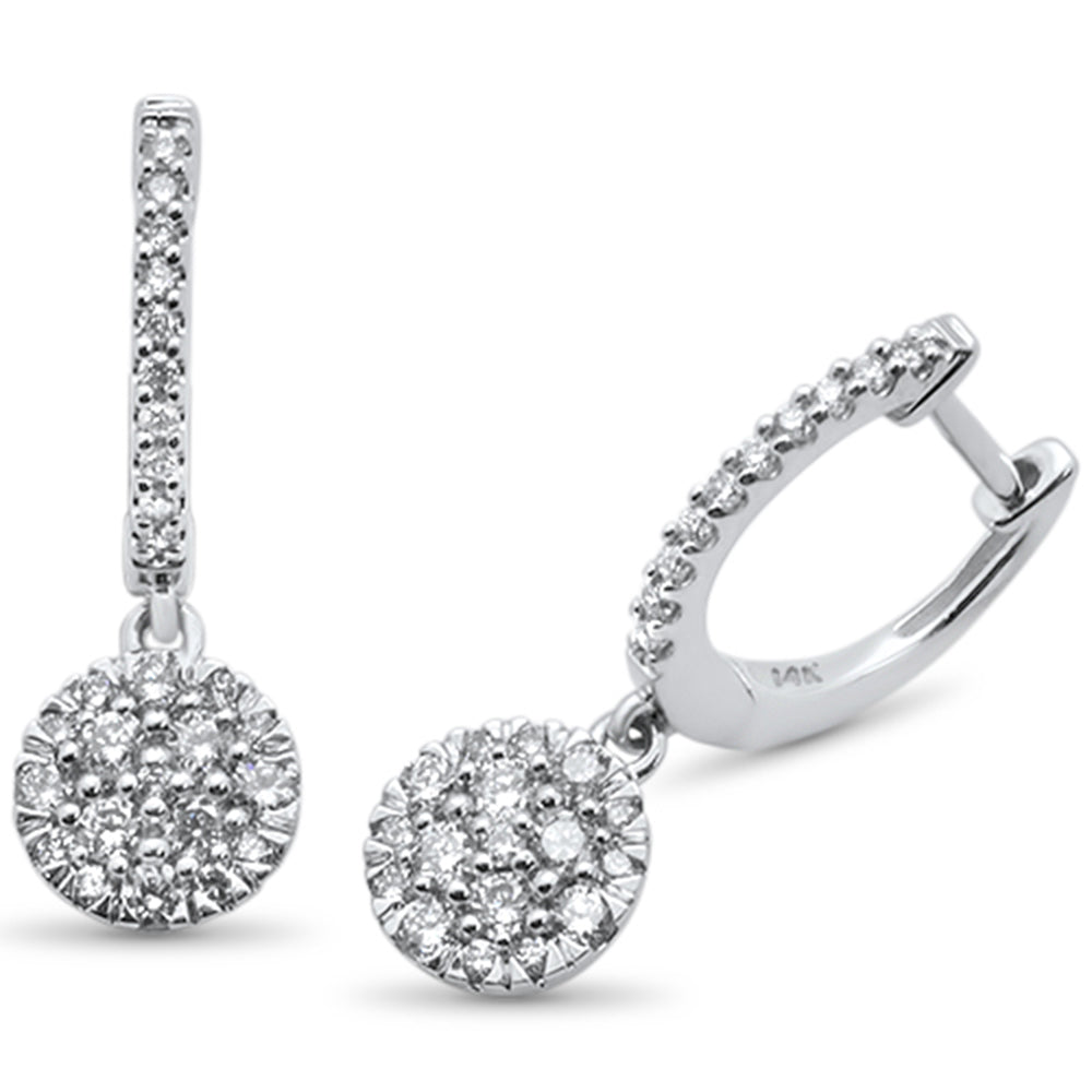 ''SPECIAL! .48ct 14k White Gold Trendy Drop DANGLE Diamond Earrings''