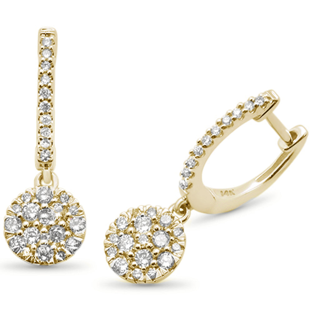 ''SPECIAL! .49ct 14k Yellow Gold Trendy Drop Dangle Diamond EARRINGS''