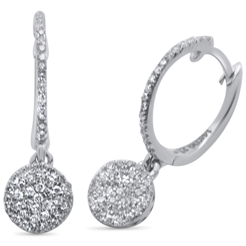 ''SPECIAL! .23ct 14K White Gold Round Drop Dangle Diamond EARRINGS''