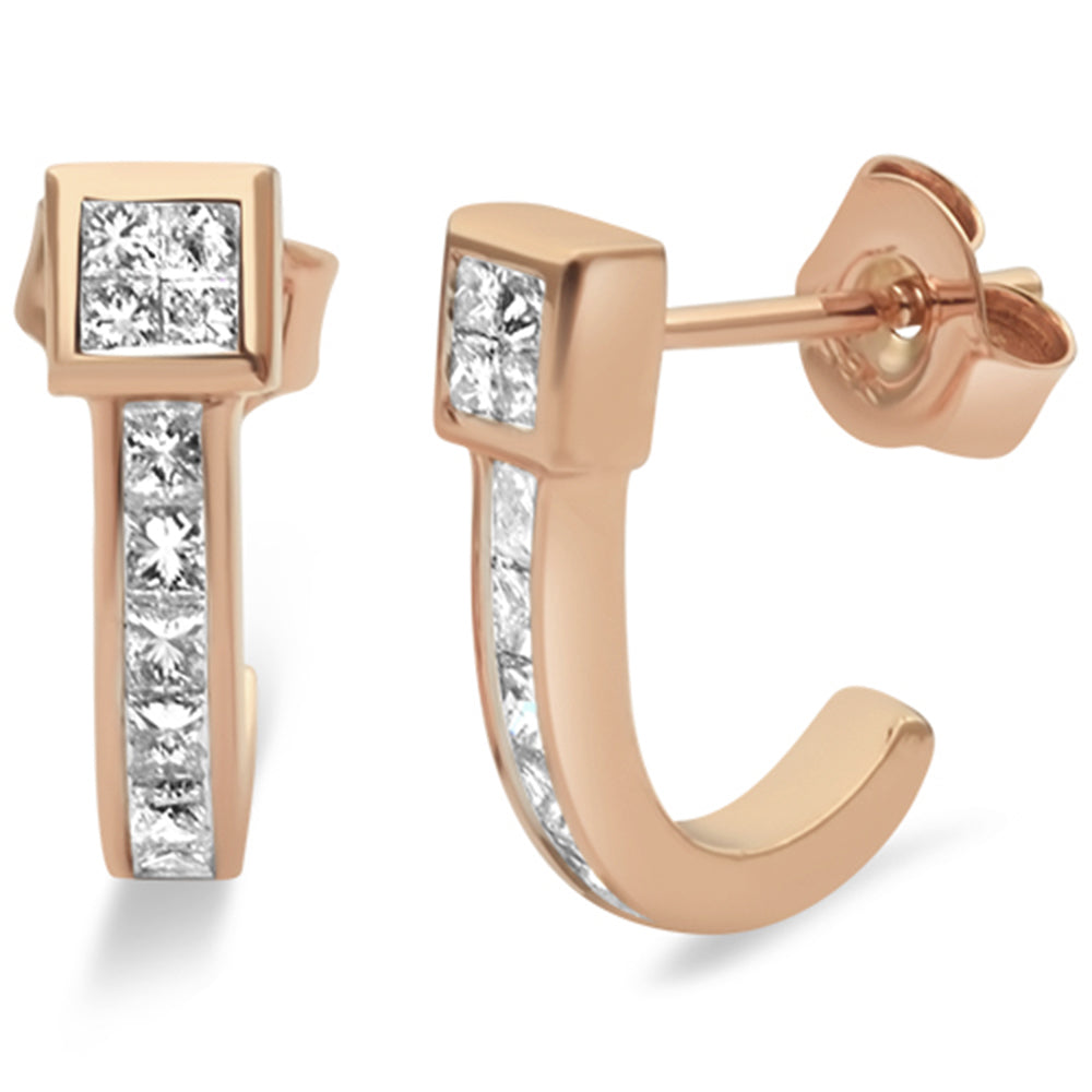 ''SPECIAL!.65ct 14KT Rose Gold Diamond EARRINGS''