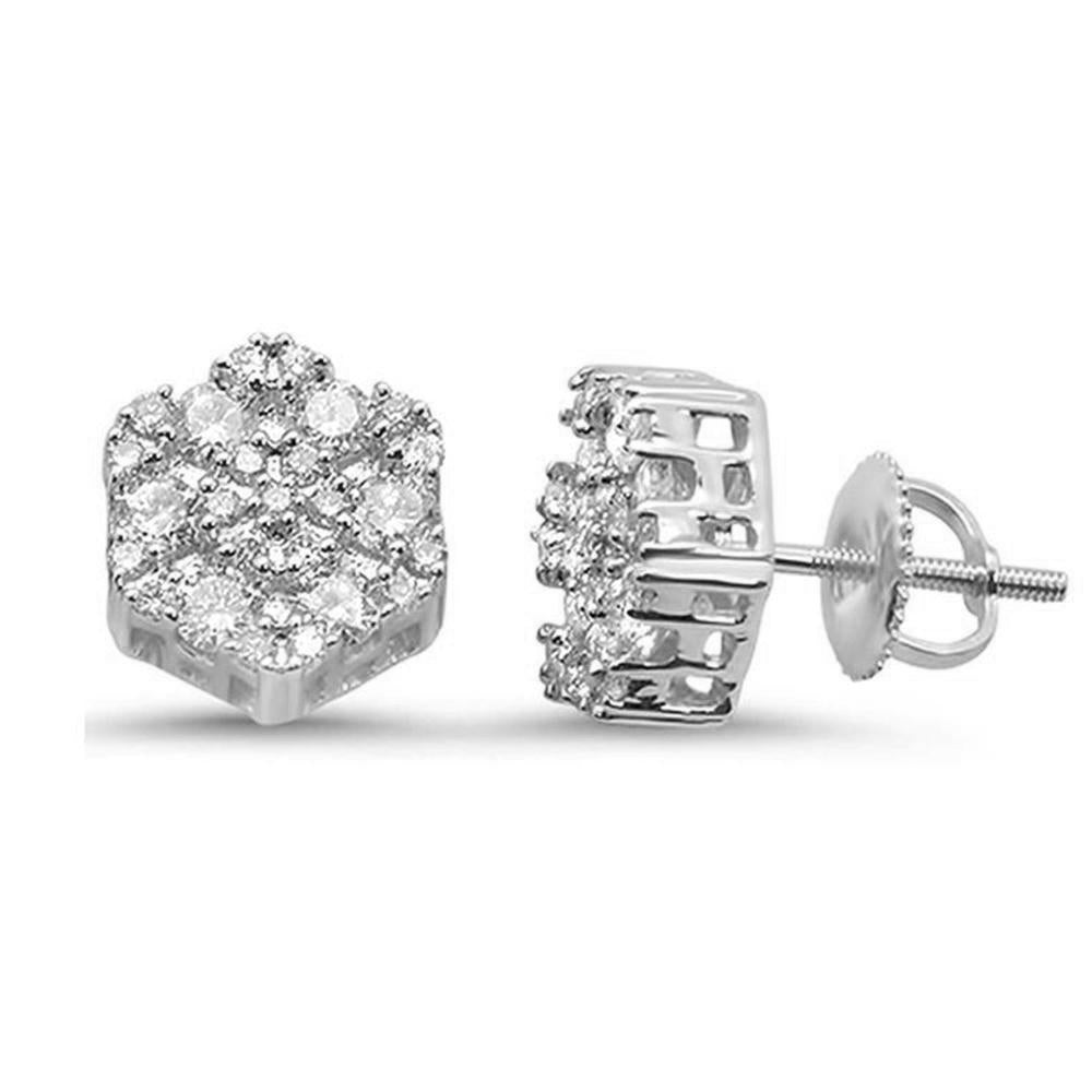 ''SPECIAL! .49ct G SI 14K White GOLD Diamond Snowflake Earrings''