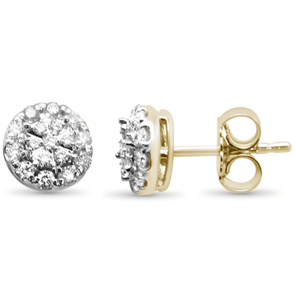 .30ct G SI 10K Yellow Gold Round Diamond STUD EARRINGS