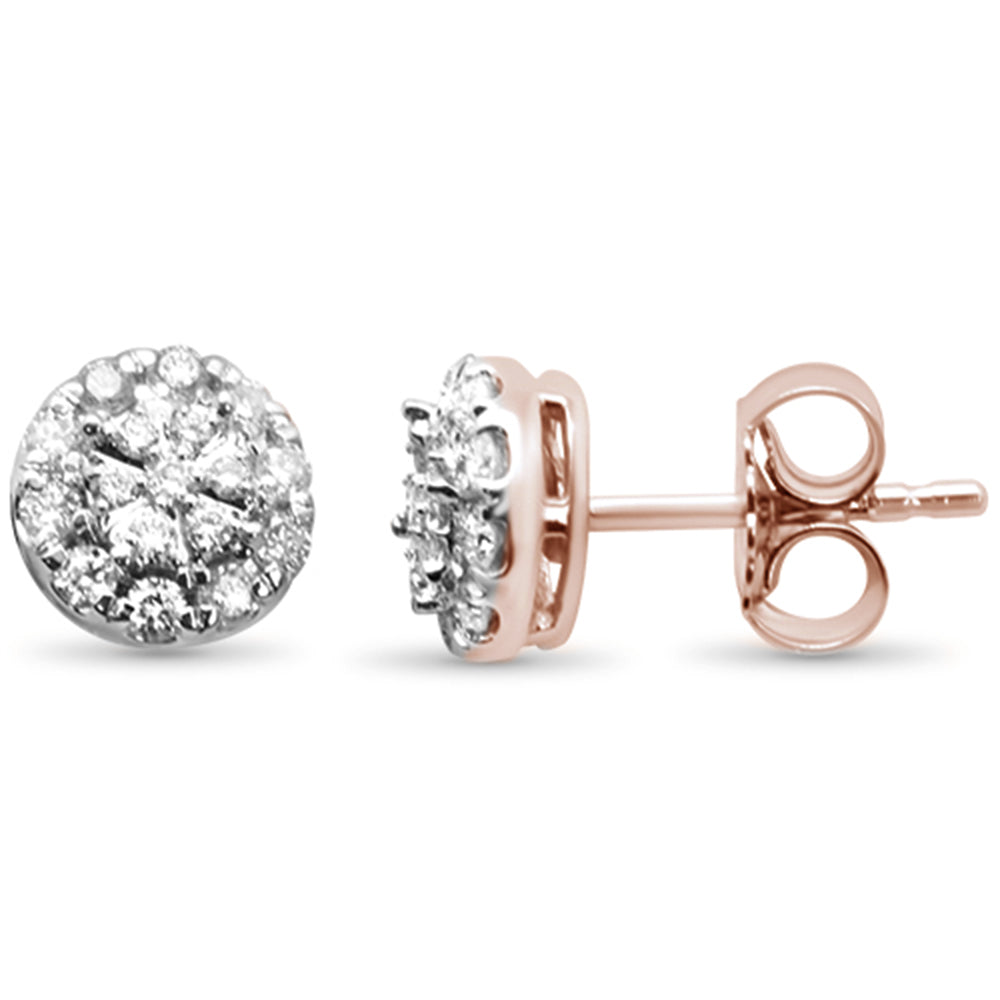 .30ct G SI 10K Rose Gold Round Diamond Stud EARRINGS