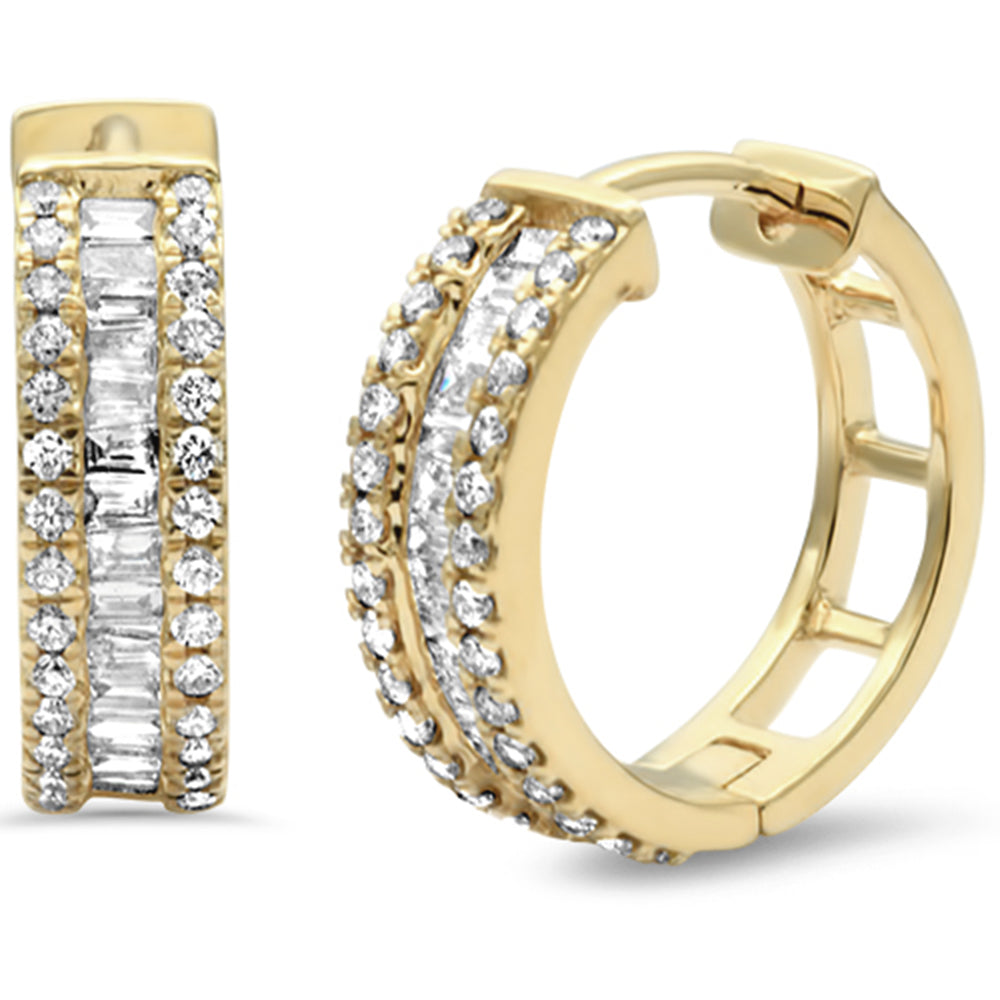 ''SPECIAL! .91ct G SI 14K Yellow Gold Hoop Diamond EARRINGS''