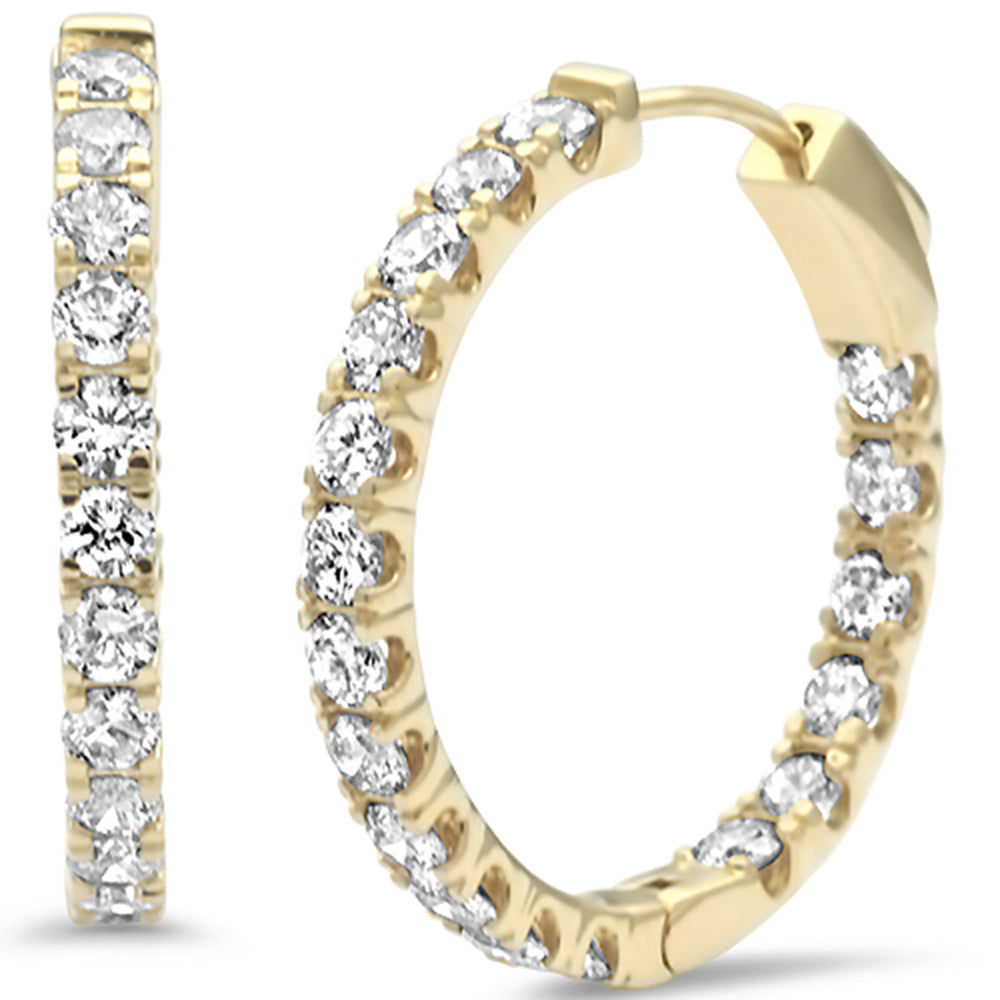''SPECIAL! 2.00ct G SI 14K Yellow GOLD Diamond Hoop Earrings''