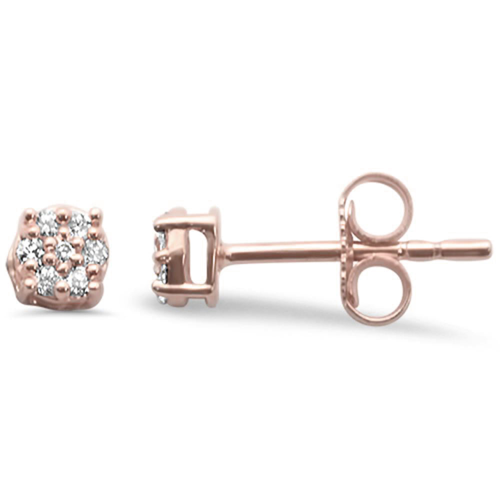 .11ct G SI 14K Rose Gold DIAMOND Stud Earrings