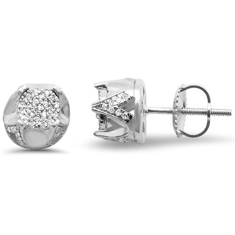 ''SPECIAL! .20ct G SI 10K White Gold DIAMOND Micro Pave Stud Earrings''