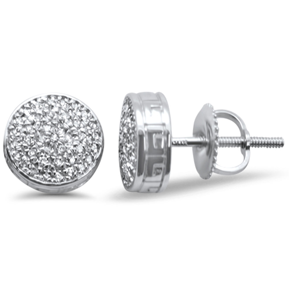 ''SPECIAL! .16ct G SI 10K White Gold Micro Pave Diamond Stud EARRINGS''