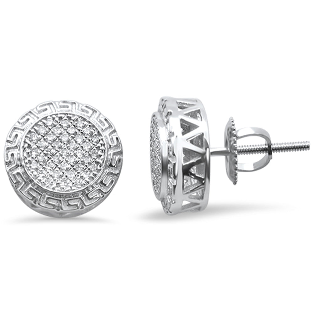 .17CT G SI 10K White GOLD Diamond Micro Pave Stud Earrings