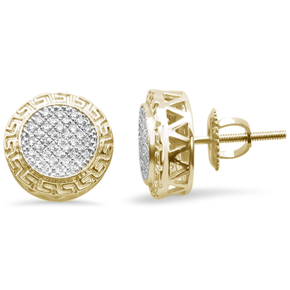 .18CT G SI 10K Yellow Gold DIAMOND Micro Pave Stud Earrings