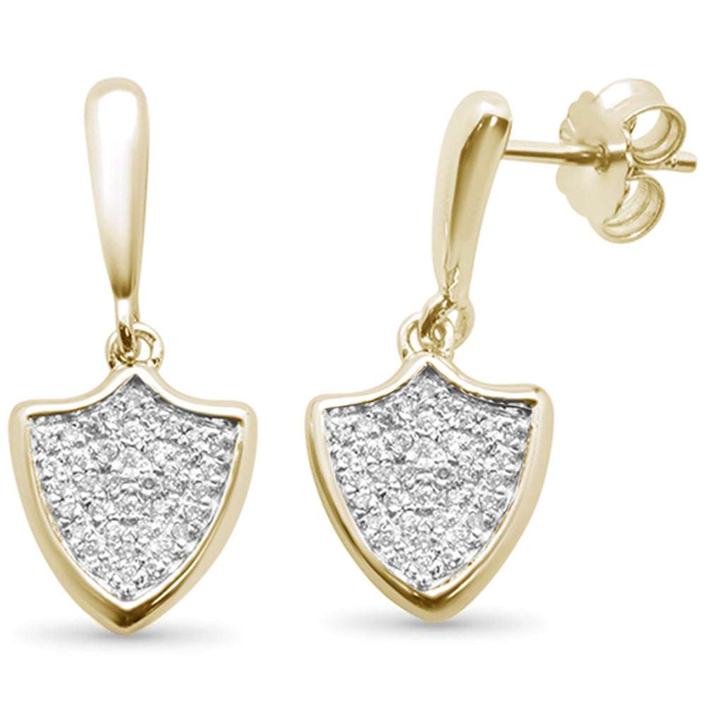 .22CT G SI 10K Yellow GOLD Diamond Drop Dangle Earrings