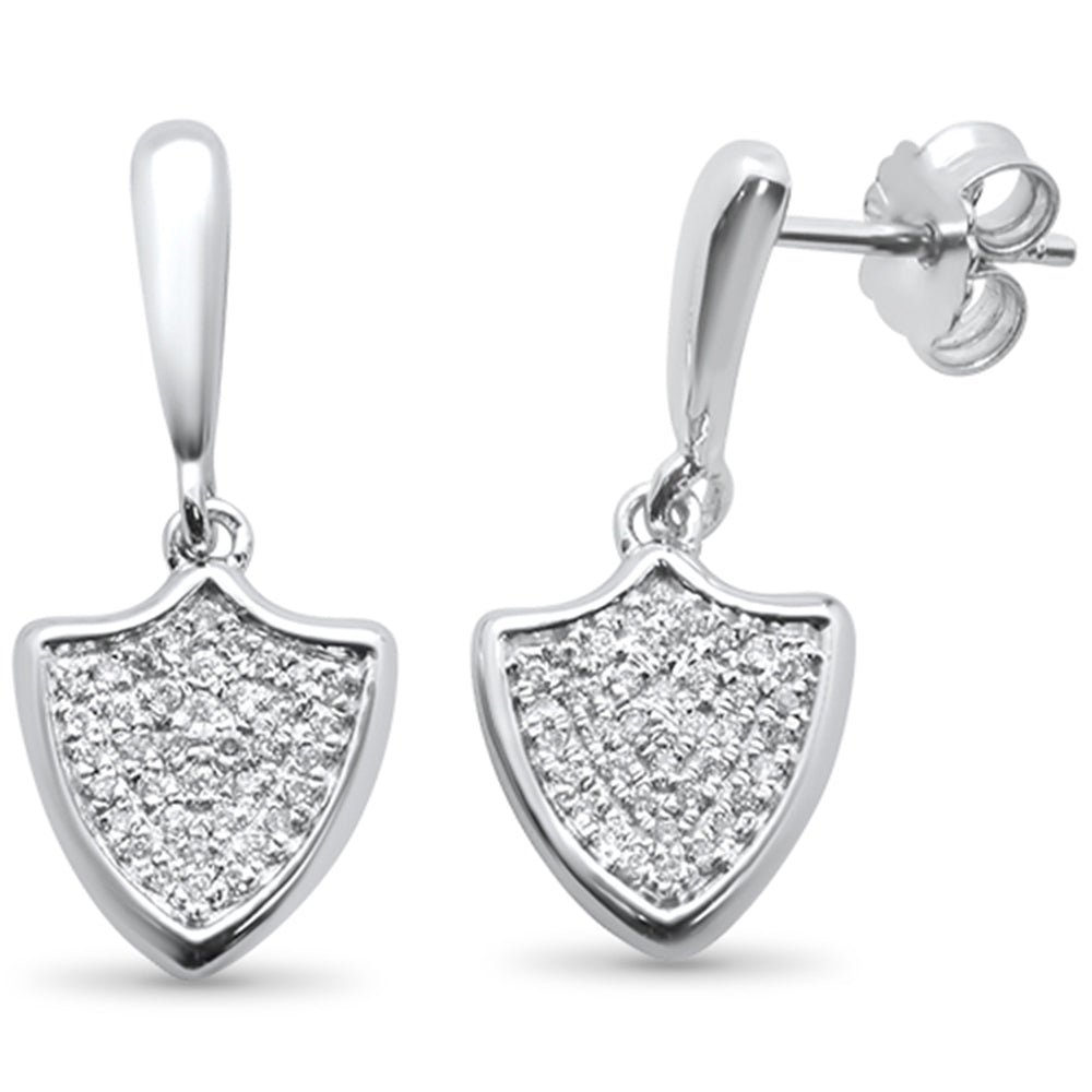 .22CT G SI 10K White GOLD Diamond Drop Dangle Earrings