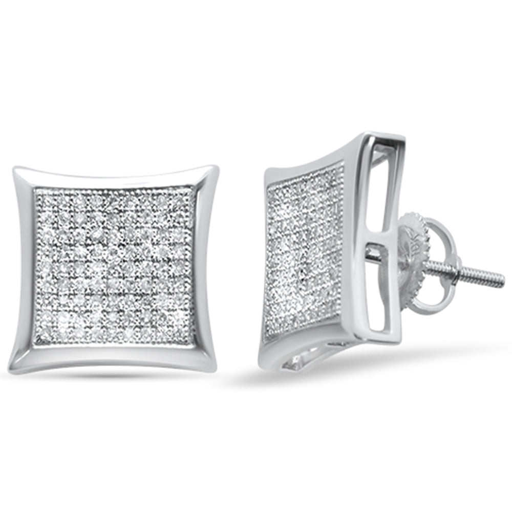 ''SPECIAL! .50ct G SI 10K White Gold Diamond Square EARRINGS''