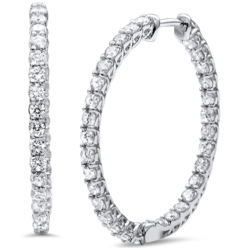 ''SPECIAL! 2.04ct G SI 14K White Gold Diamond Hoop EARRINGS''