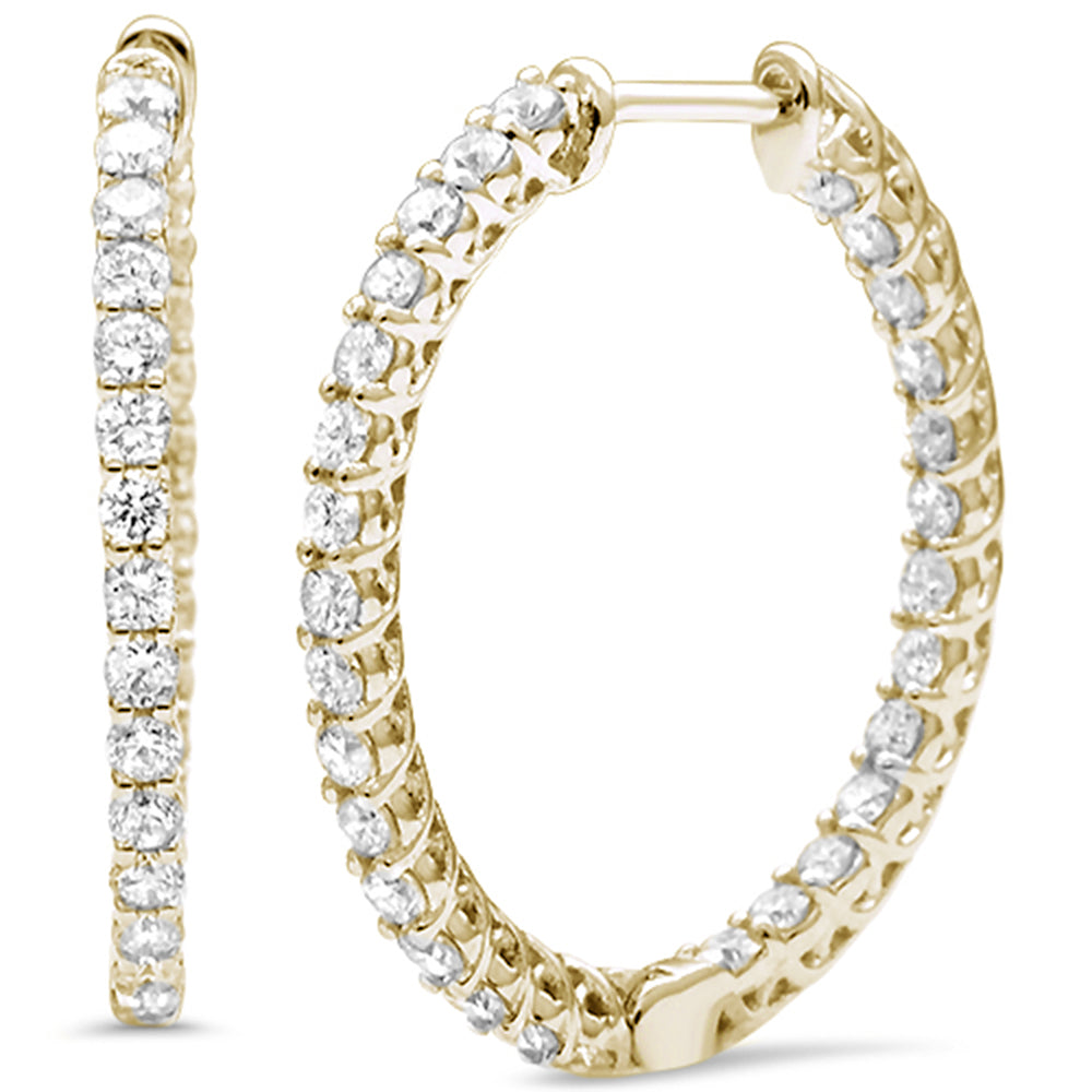 ''SPECIAL! 1.54ct G SI 14K Yellow Gold Diamond Hoop EARRINGS''