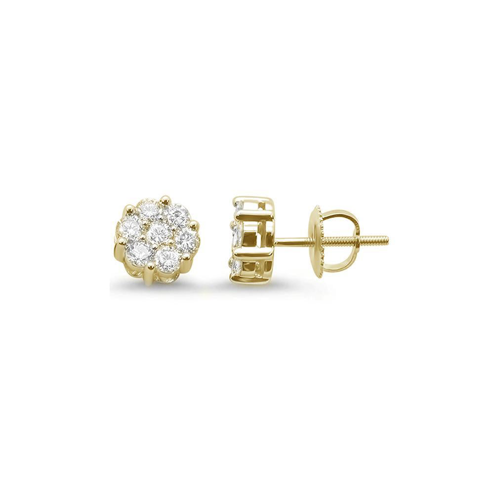 ''SPECIAL! .33CT G SI 14KT Yellow Gold Diamond FLOWER Stud Earrings''