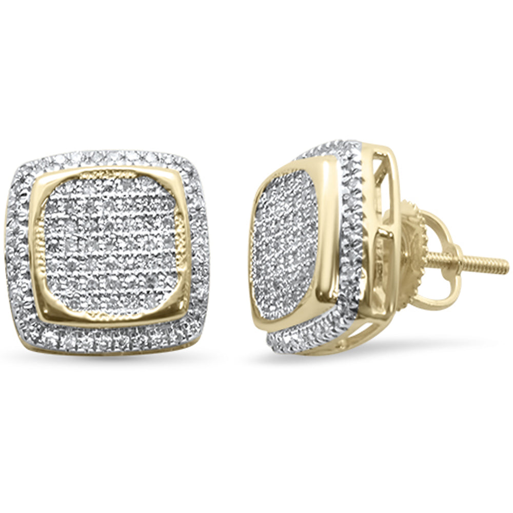 ''SPECIAL! .40CT G SI 10K Yellow Gold DIAMOND Micro Pave Stud Earrings''