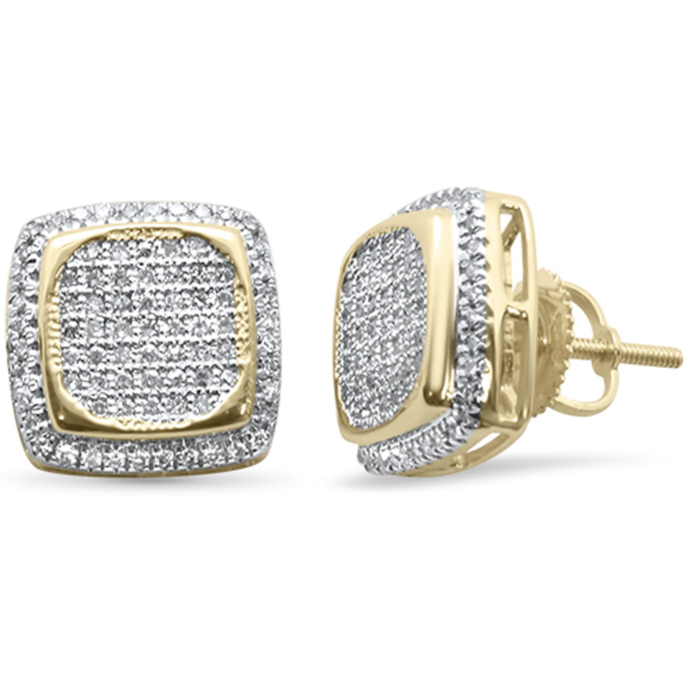''SPECIAL! .40CT G SI 10K Yellow Gold Diamond Micro Pave Stud EARRINGS''