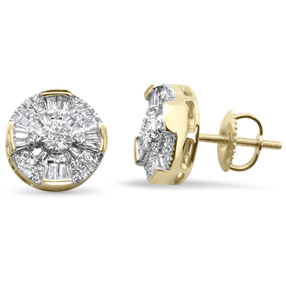 ''SPECIAL! .42CT G SI 10KT Yellow GOLD Diamond Micro Pave Stud Earrings''