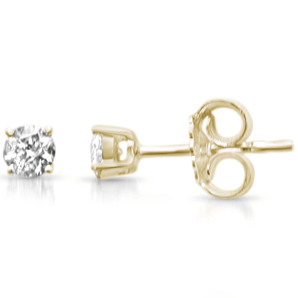 .21ct G SI 14K Yellow Gold Diamond Solitaire STUD EARRINGS