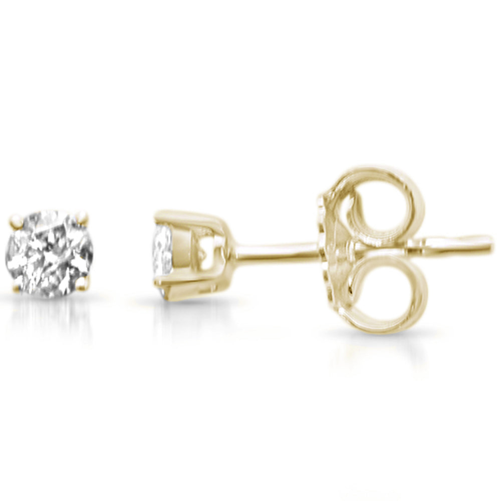 ''SPECIAL! .20ct G SI 14K Yellow Gold DIAMOND Solitaire Stud Earrings''