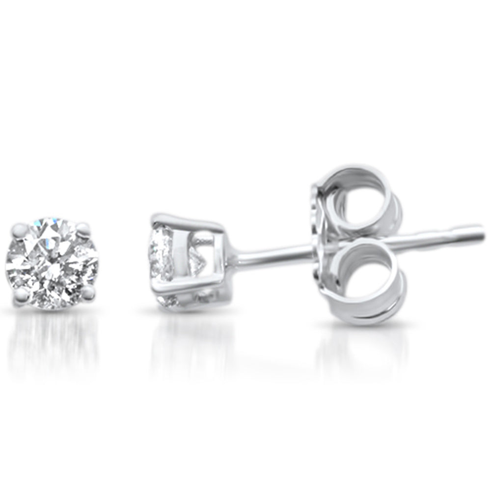 ''SPECIAL! .57ct G SI 14K White Gold  DIAMOND Solitaire Stud Earrings''