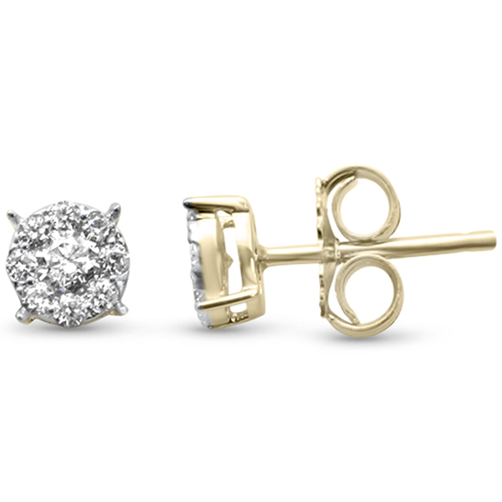 .36ct G SI 10K Yellow GOLD Diamond Earrings