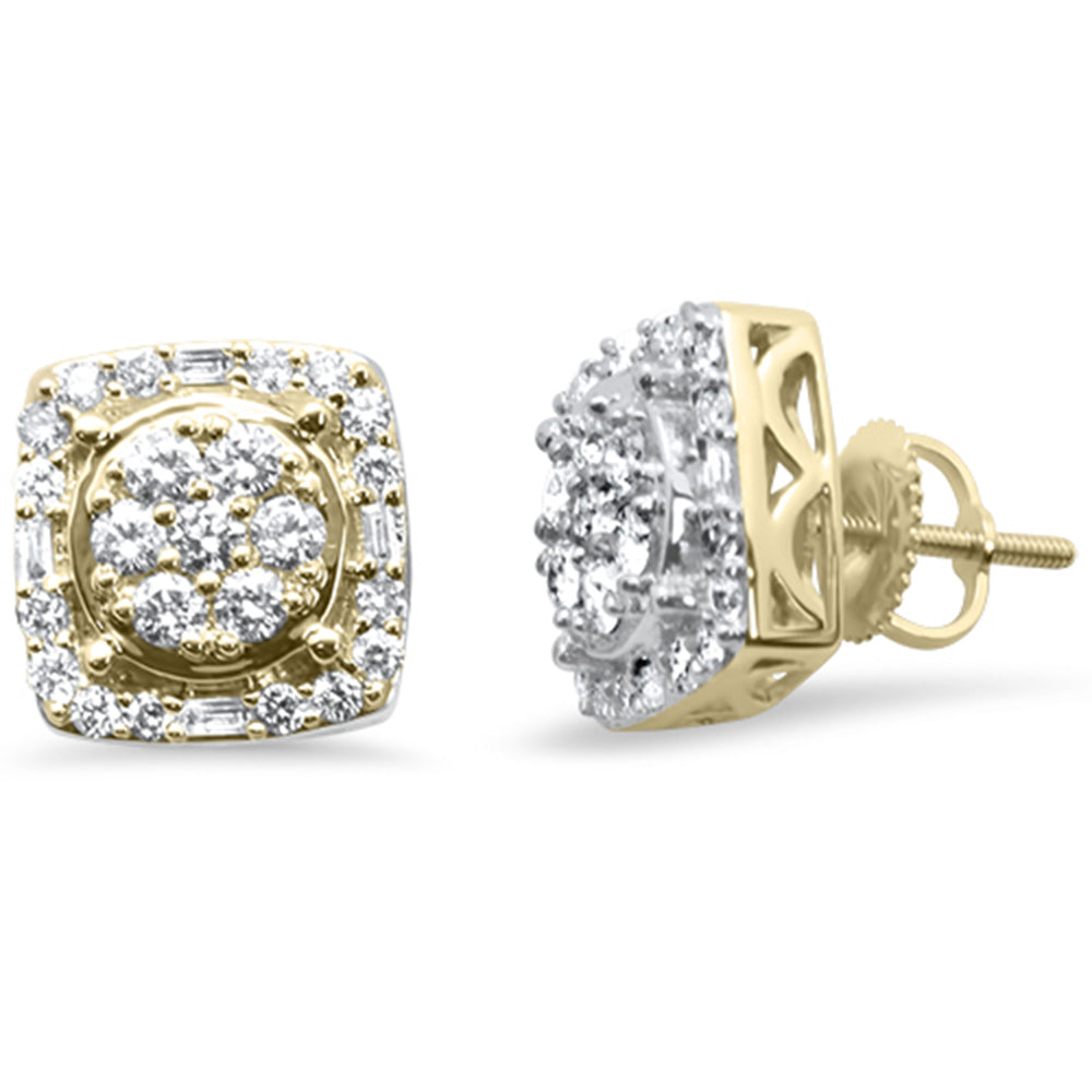 ''SPECIAL! .91ct G SI 10K Yellow Gold Diamond Screw Back EARRINGS''