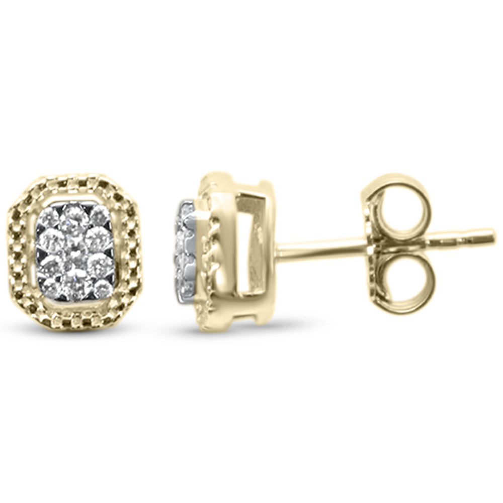 .14ct G SI 10K Yellow Gold DIAMOND Fashion Earrings