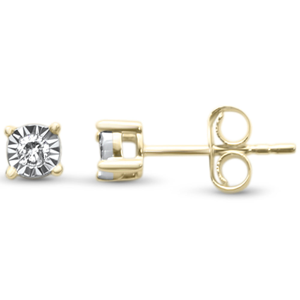 .10ct G SI 14K Yellow GOLD Diamond Stud Earrings