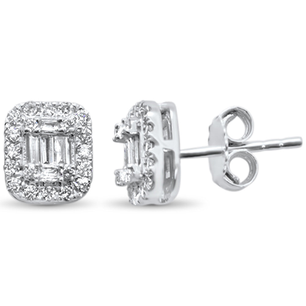 ''SPECIAL! .39ct G SI 14K White Gold Baguette DIAMOND Earrings''