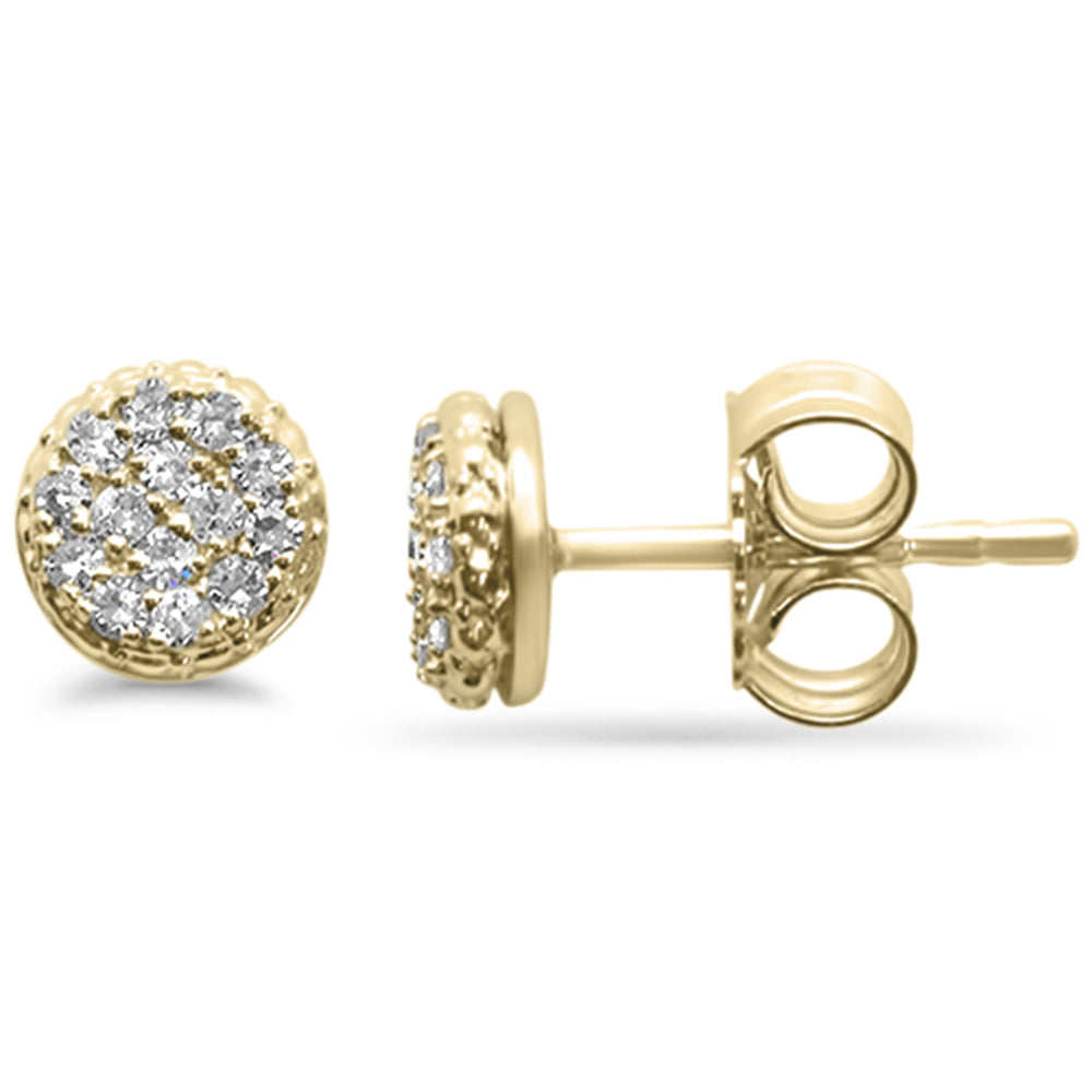 .15ct G SI 10K Yellow Gold Round Shape Diamond Stud EARRINGS