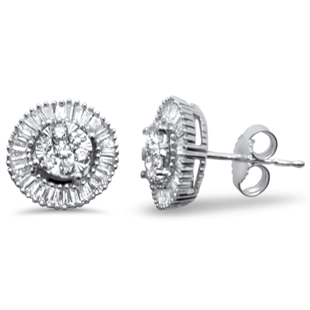 ''SPECIAL! .50ct G SI 10K White Gold Baguette & Round Diamond EARRINGS''