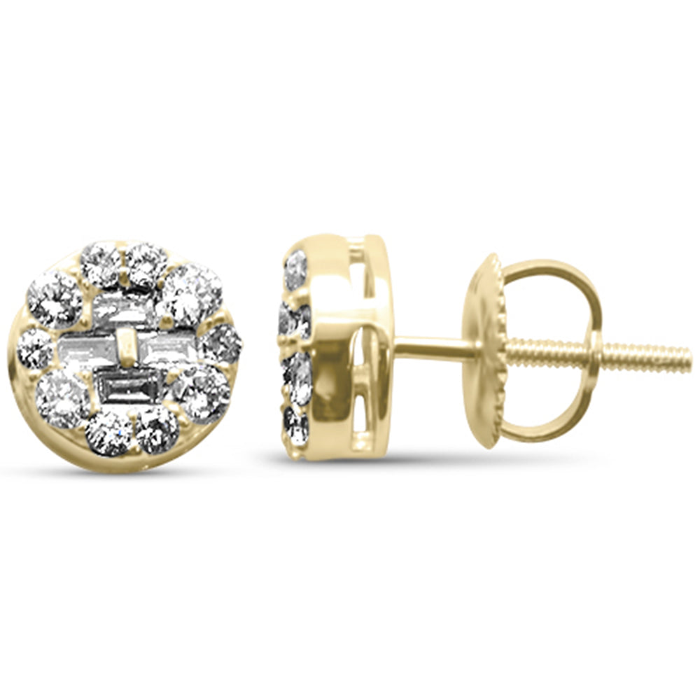 ''SPECIAL! .53ct G SI 14K Yellow Gold DIAMOND Baguette & Round Earrings''