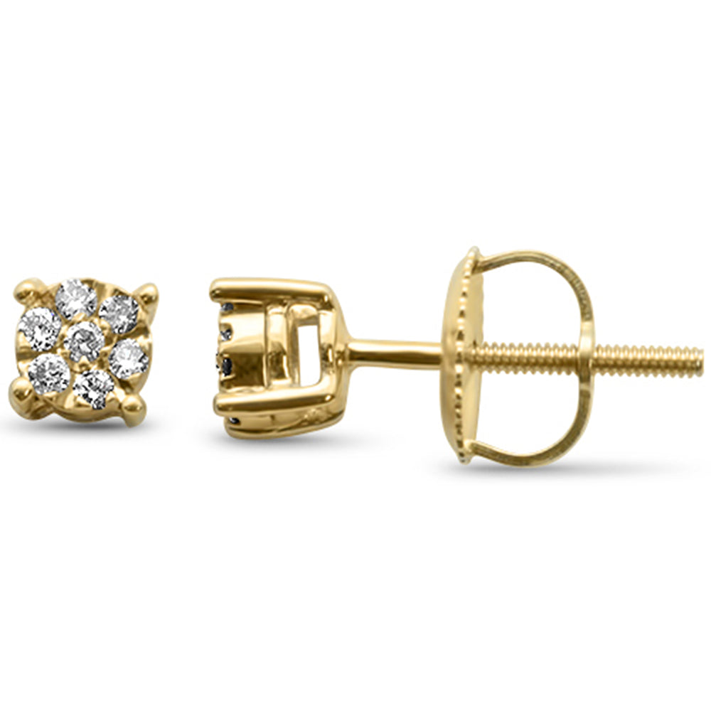 .12ct G SI 10K Yellow Gold DIAMOND Fashion Earrings